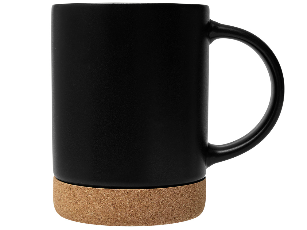 Кружка 450 мл с пробковым дном Корк & Бон, черный-2