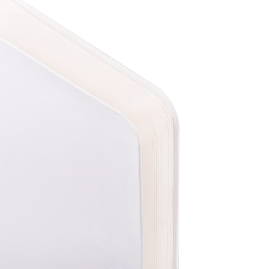 Бизнес-блокнот FUNKY SNOW, формат А5, блок в точку, белый, оранжевый-9