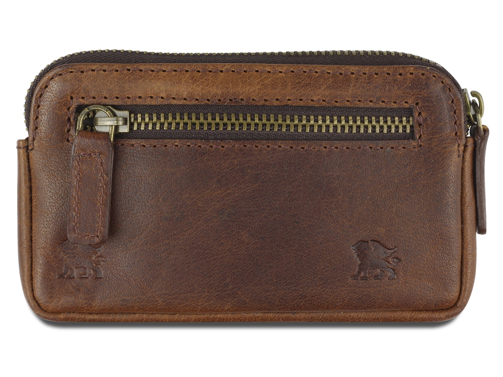 Ключница Mano Don Leon, натуральная кожа в коричневом цвете, 12 х 7 см-1