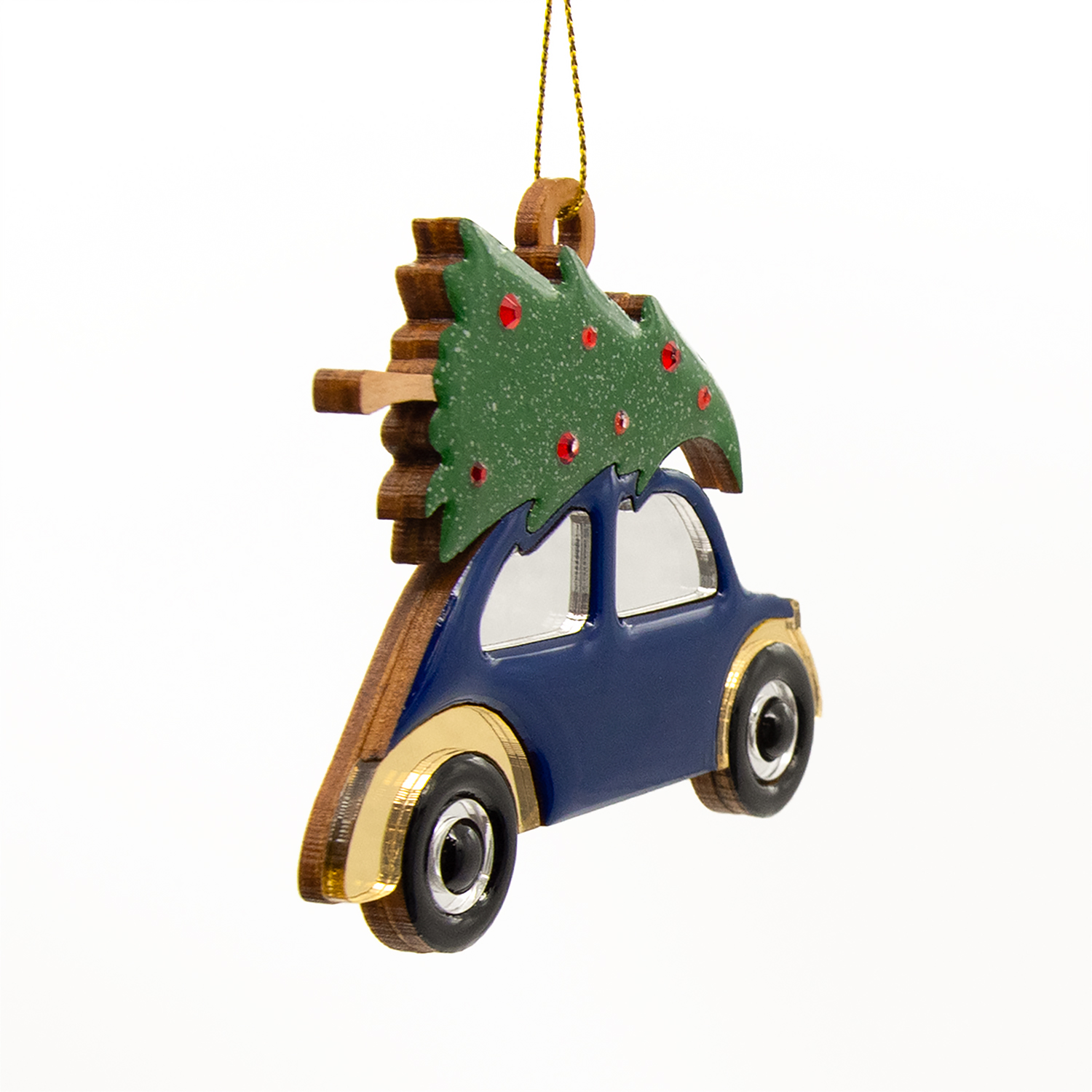 Ёлочная игрушка Машинка (синий)-2