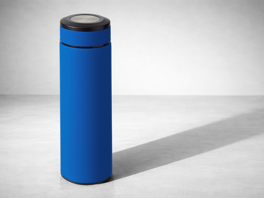 Вакуумный термос Vacuum Flask C1, soft touch, 420мл, синий-6