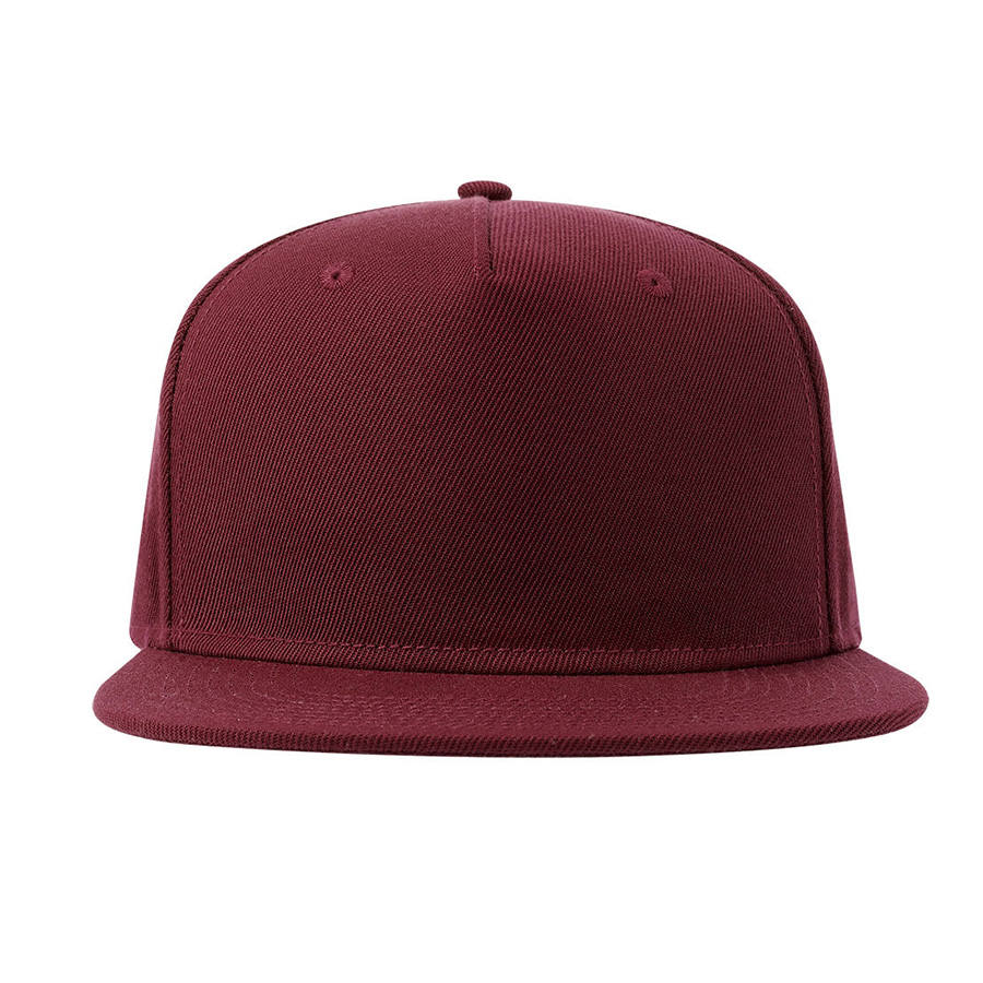 Бейсболка SNAP FIVE-S, 5 клиньев, пластиковая застежка, темно-красный-1