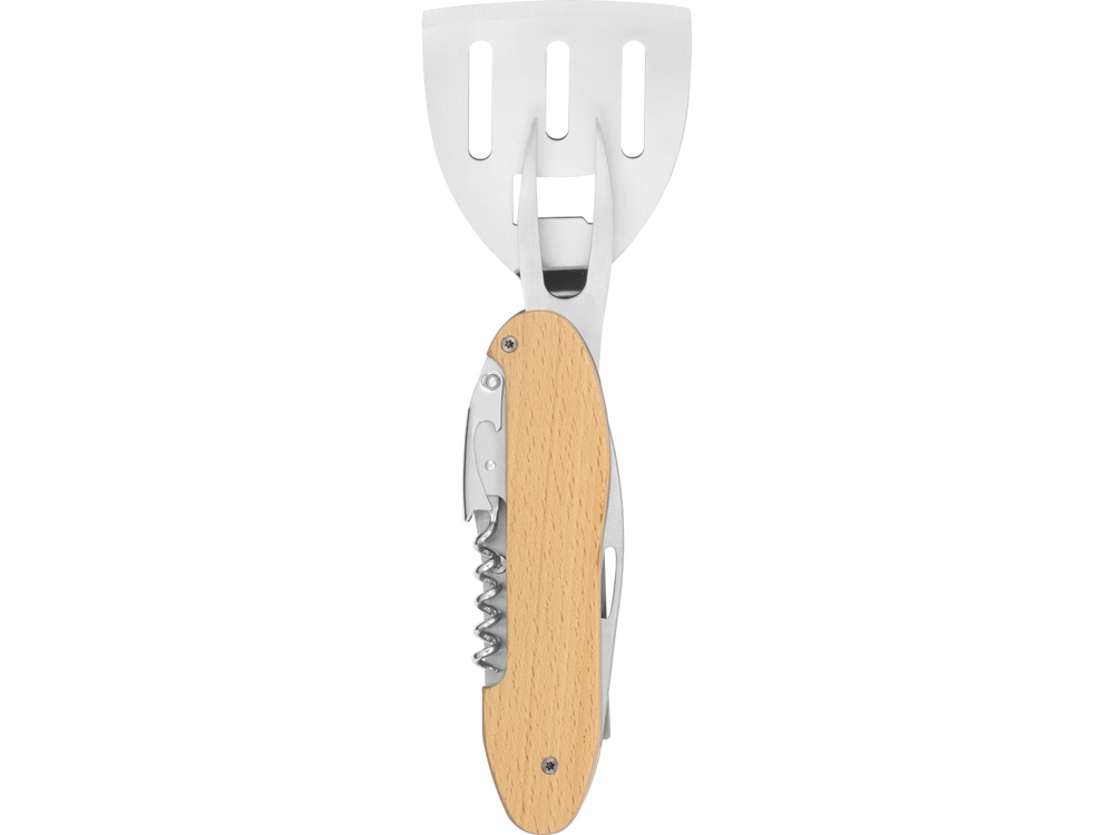 BBQ мультитул Blade 5в1 с деревянными ручками, в чехле-6