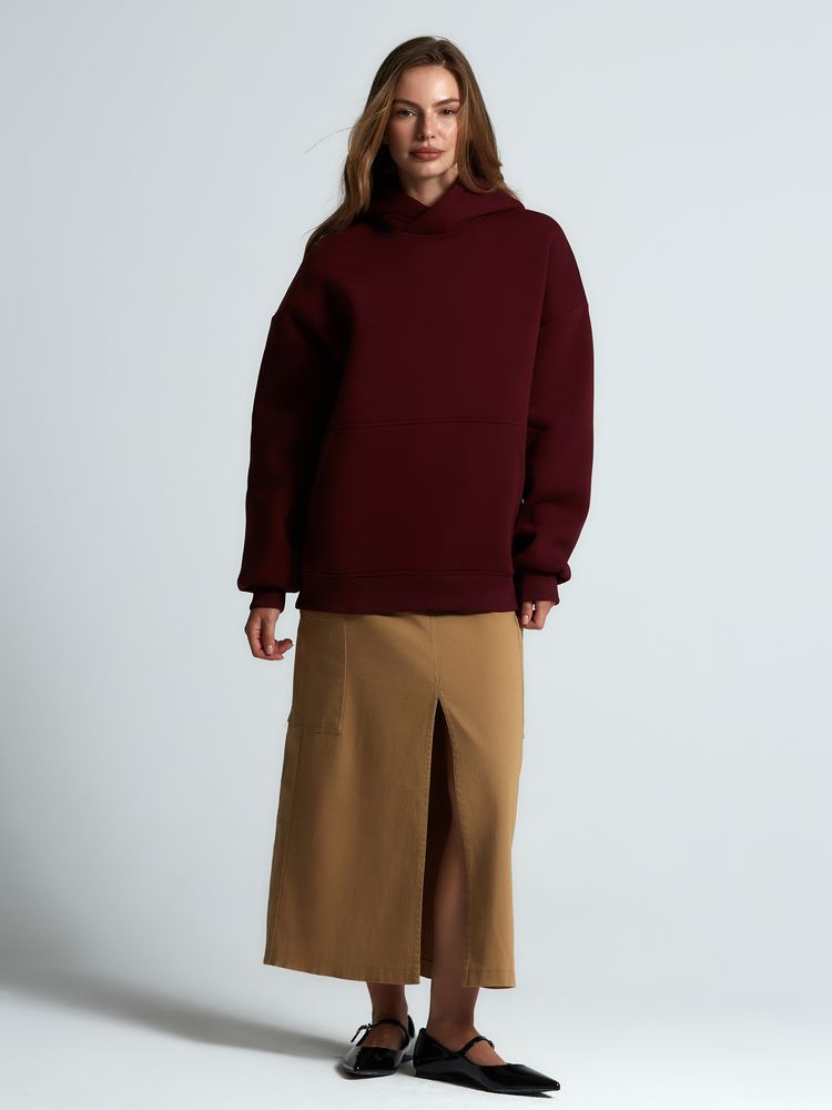 Худи Kulonga Oversize, бордовое-5