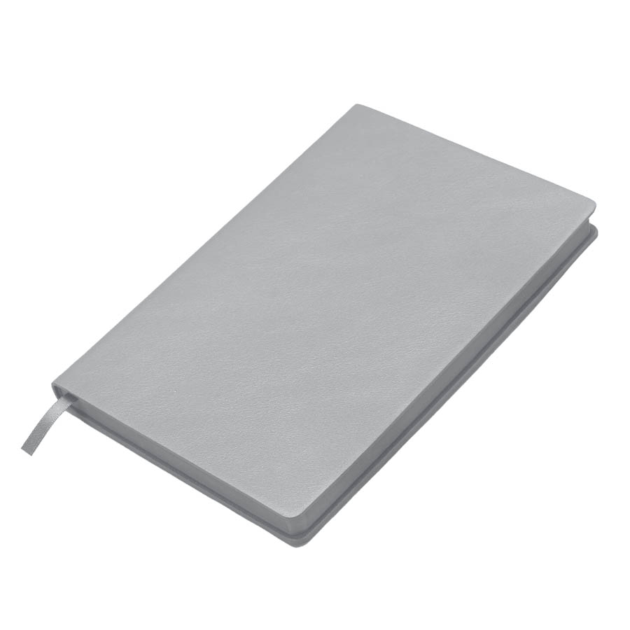 Бизнес-блокнот LADY, формат А5, серый, блок в клетку, серый-3