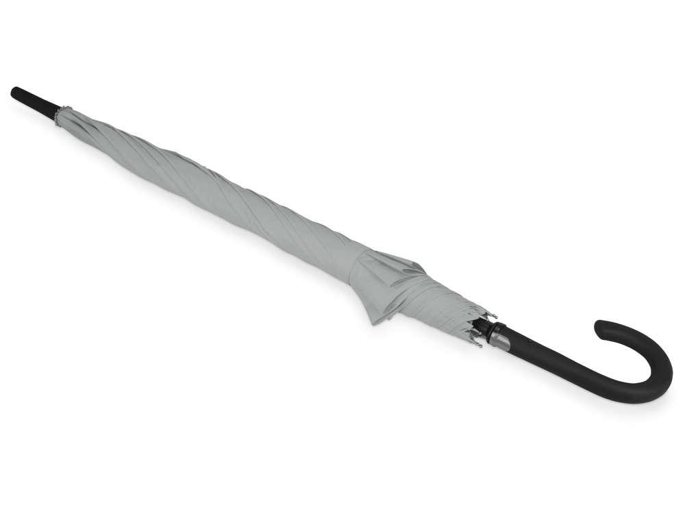 Зонт-трость Bergen, полуавтомат, серый-2