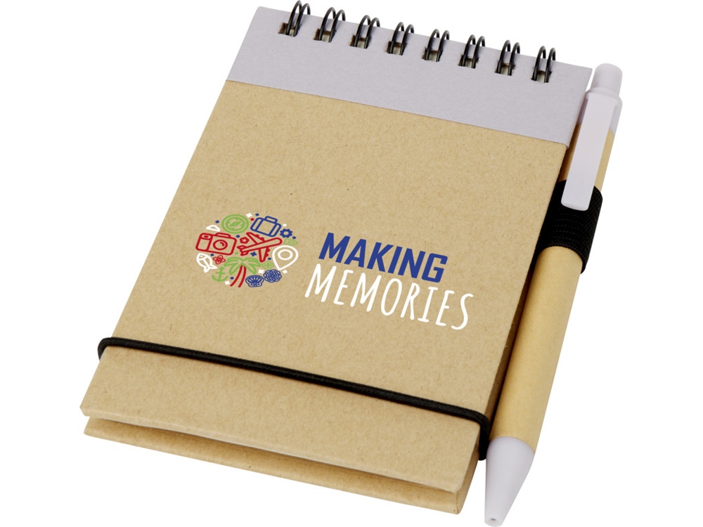 Блокнот А7 Zuse с ручкой шариковой, лиловый-2