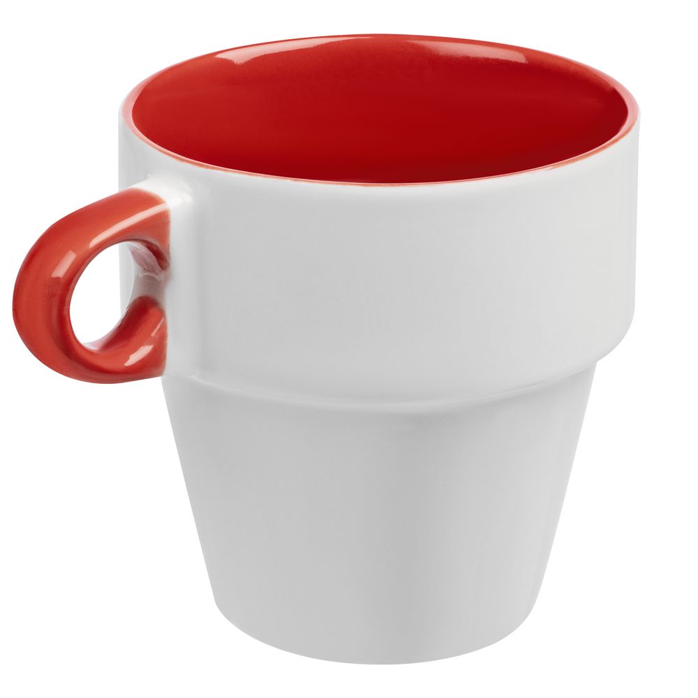 Набор из 4 кружек Inset с подставкой, красный-2