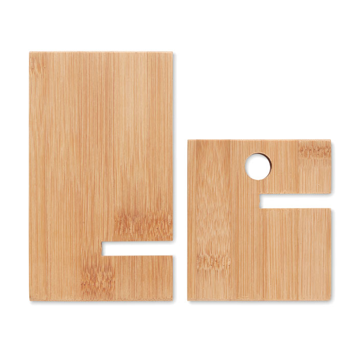 Подставка для телефона бамбук, древесный-12