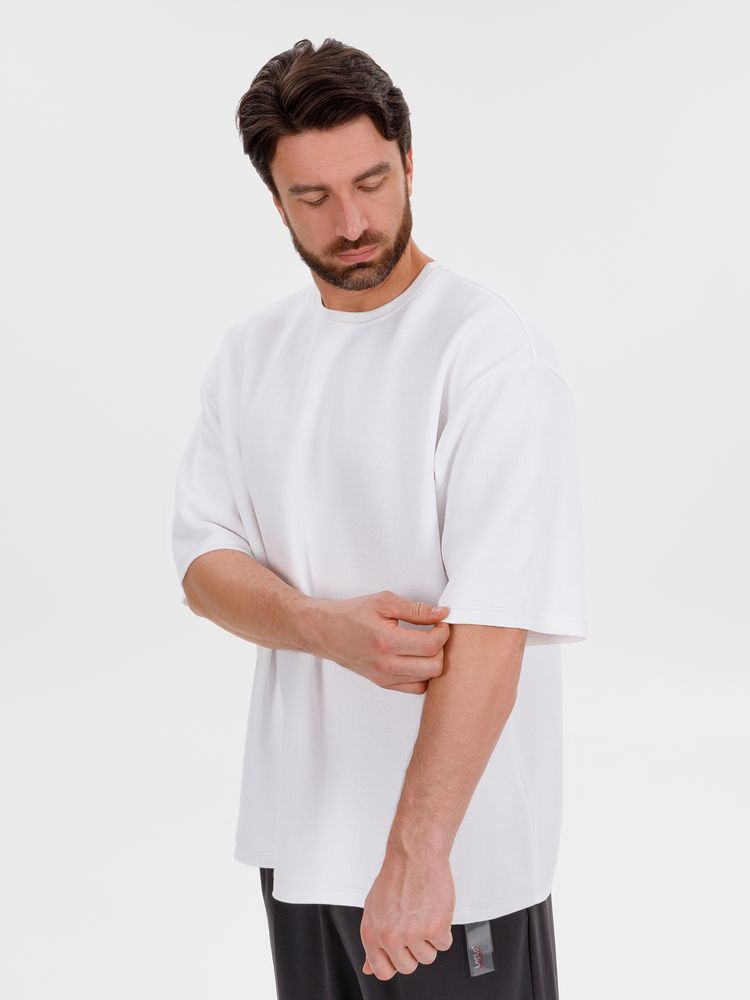 Джемпер с коротким рукавом Siluetti Volumica, молочно-белый-3