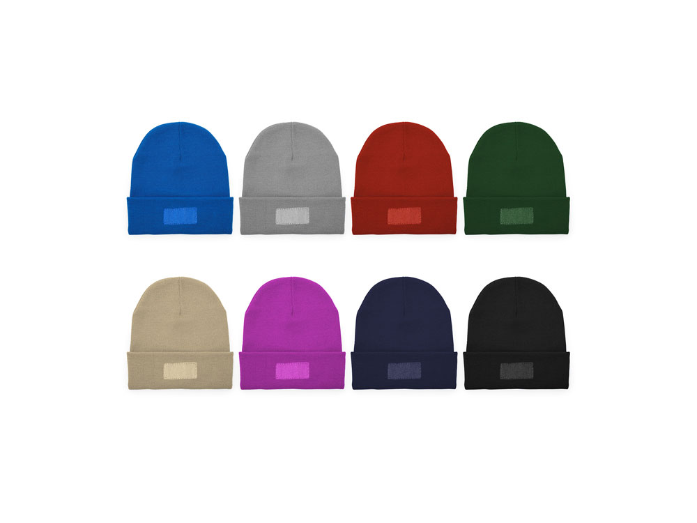 Вязаная шапка BULNES из двухслойного акрила, темно-синий-2