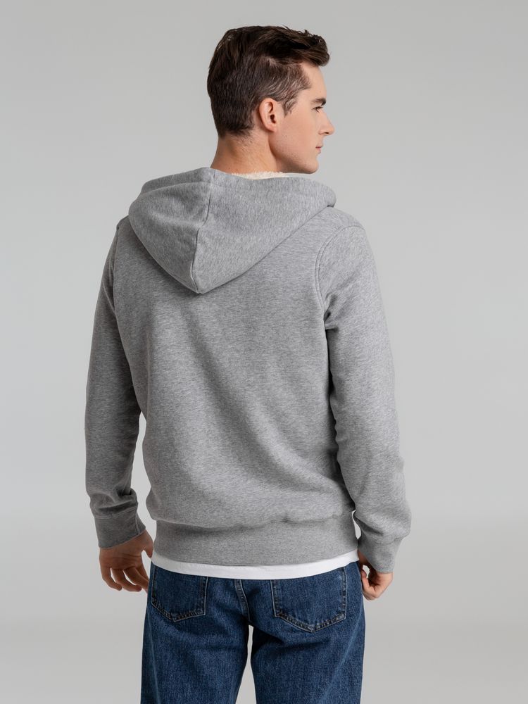 Толстовка унисекс на молнии Sherpa 280, серый меланж-7