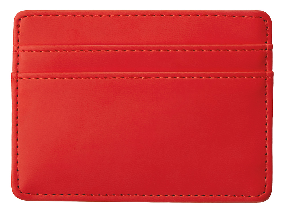 Картхолдер для двух карт и наличных денег с зажимом Crave, красный-1