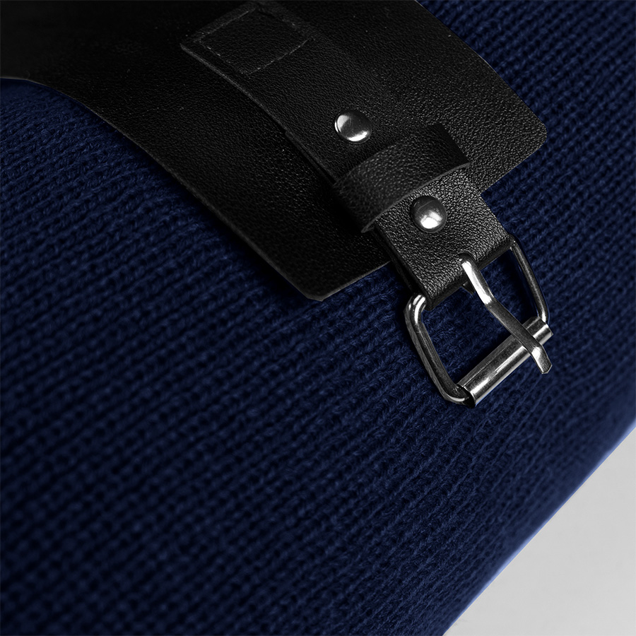 Плед  "Belt"; т.синий; 130 х 180 см; 100% акрил, с поясом, темно-синий-3