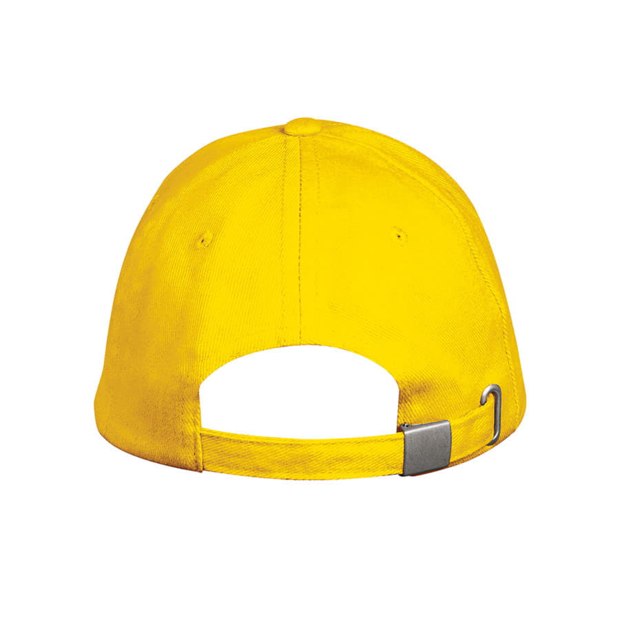 Бейсболка LONG BEACH, 5 клиньев, металлическая застежка, золотистый-3