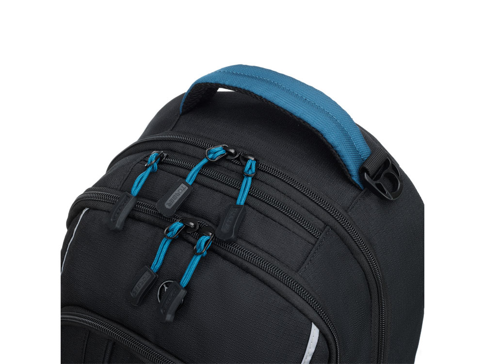 Рюкзак TORBER РАКЕТА с отделением для ноутбука 15.6, чёрный/синий, нейлон, 32 х 14 х 50 см, 22л-6