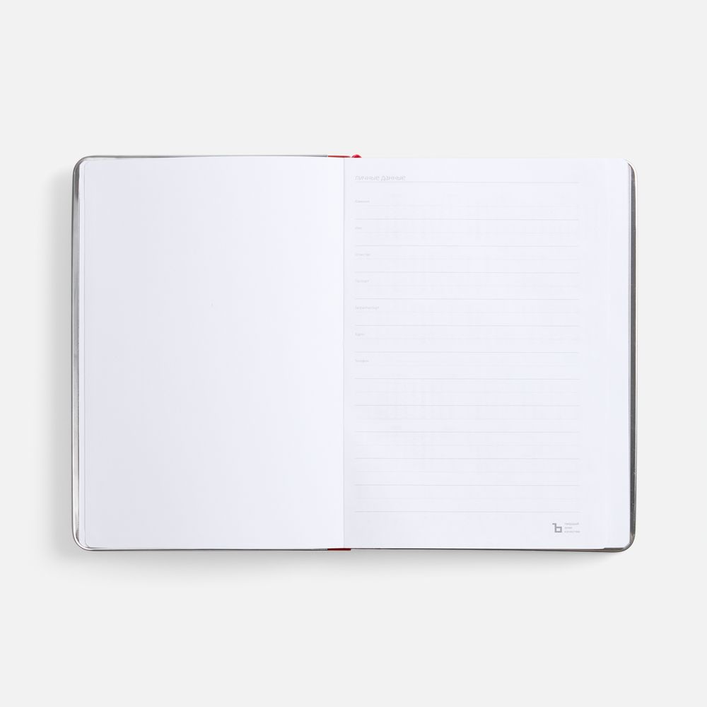 Ежедневник Metal Frame на заказ, датированный, красный-3