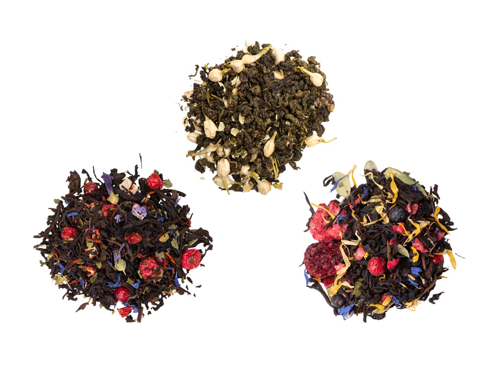 Набор подарочный с тремя видами чая Bouquet (два черных чая, зеленый чай)-6