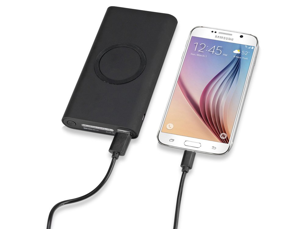 Портативный набор с беспроводным зарядным устройством (power bank) Force, 8000 mAh-2