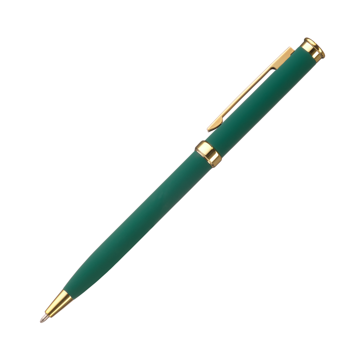 Шариковая ручка Benua, зеленая/позолота-0