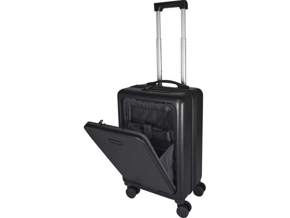 Rover Pro 20-дюймовый чемодан на колесах из материалов, переработанных согласно стандарту GRS, объемом 40 л - сплошной черный-3