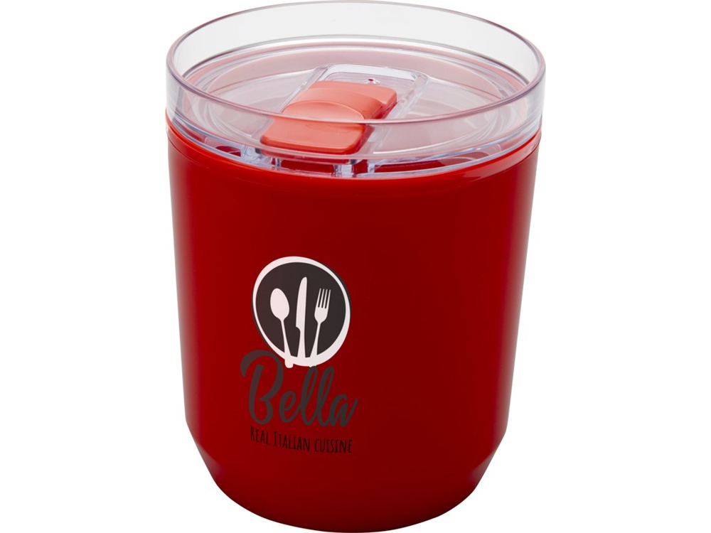 Hudson кружка из переработанного пластика с двойными стенками объемом 180 мл, красный-5