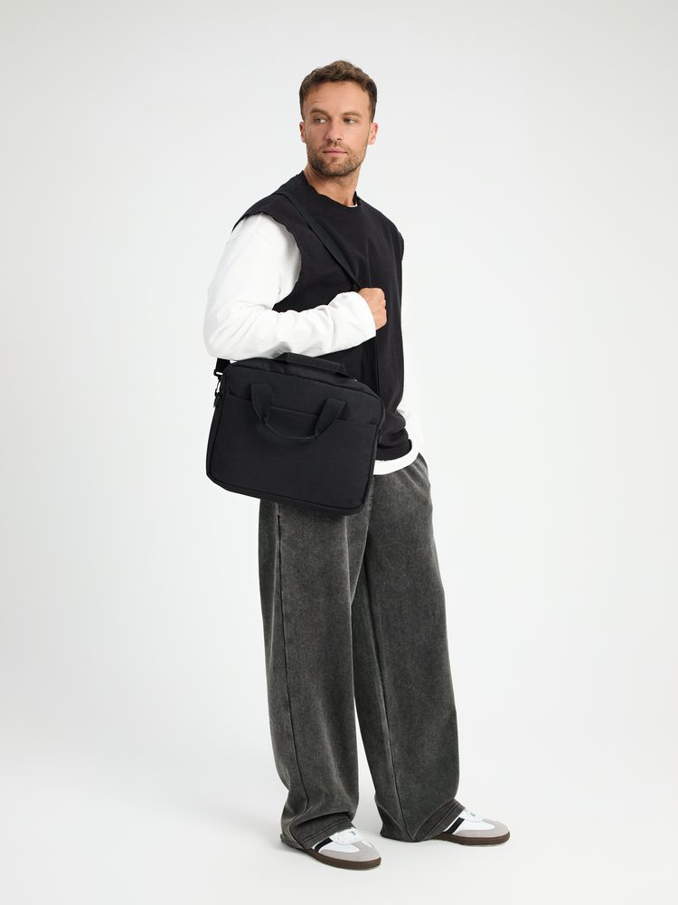 Сумка для ноутбука Delegate, черная-4