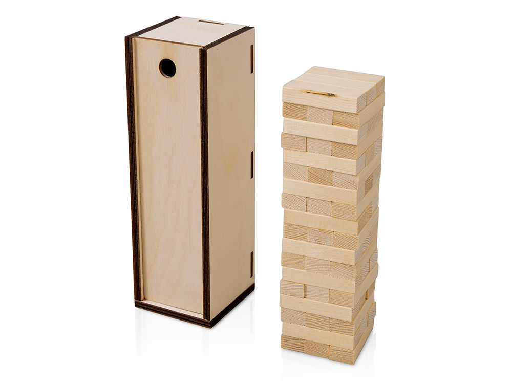 Настольная игра из дерева Башня в деревянной коробке-0
