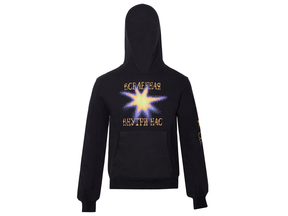 Худи Warsaw, унисекс, черный, ДТФ текстиль и термотрансфер-0