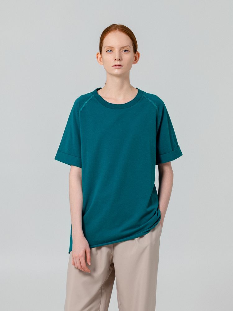 Футболка унисекс Vozduh 1.0, темно-бирюзовая-1