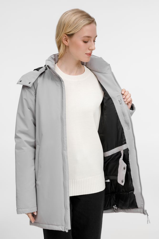 Куртка-парка унисекс Sfera, светло-серая-0
