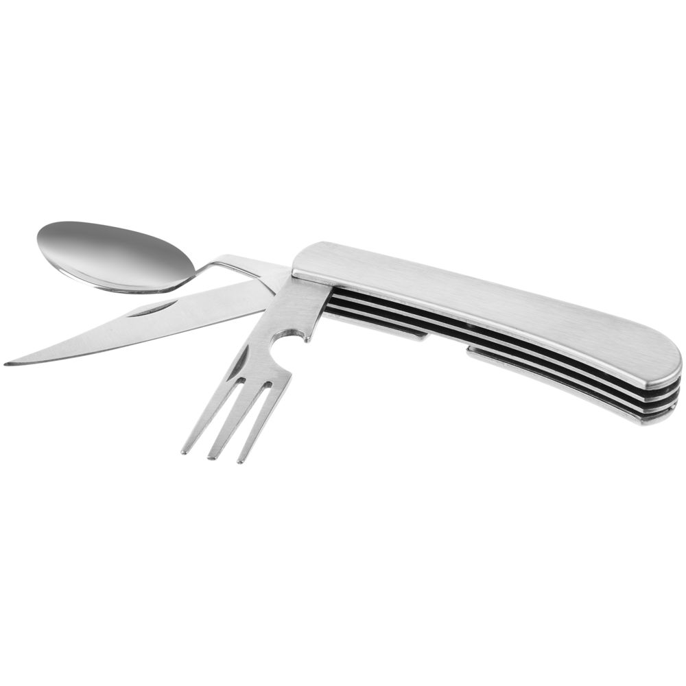 Походный складной столовый прибор Campsite Fold, стальной-0