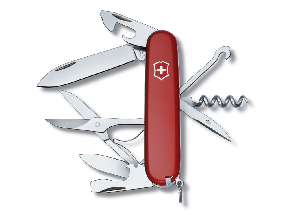 Нож перочинный VICTORINOX Climber, 91 мм, 14 функций, красный-1