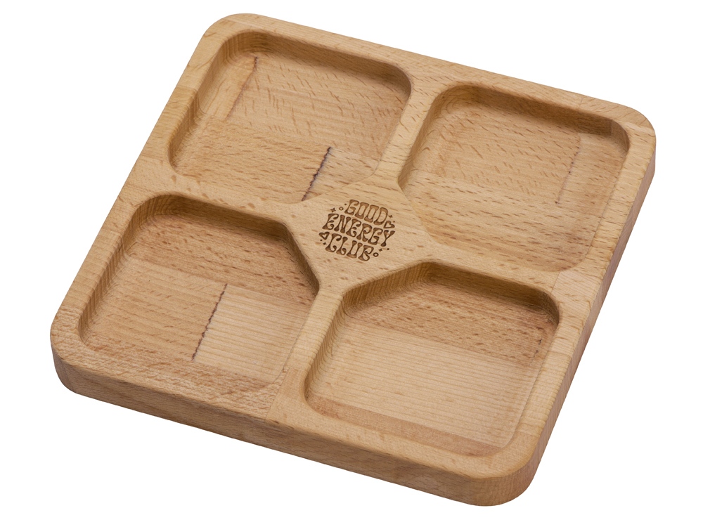 Менажница квадратная Snacks (гравировка)-0