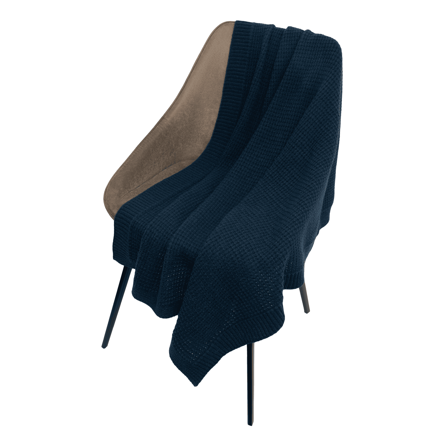 Плед Malta Soft вязаный, 160*90 см, синий-0