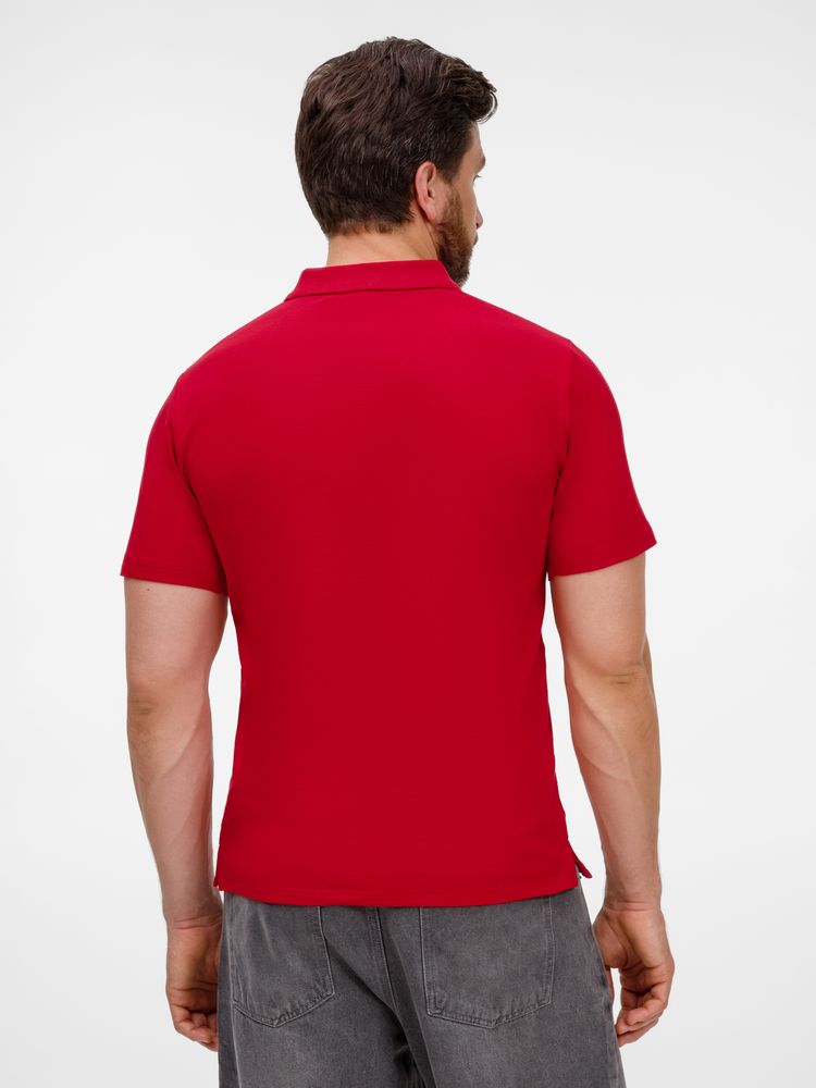 Рубашка поло унисекс Tervise, красная-3