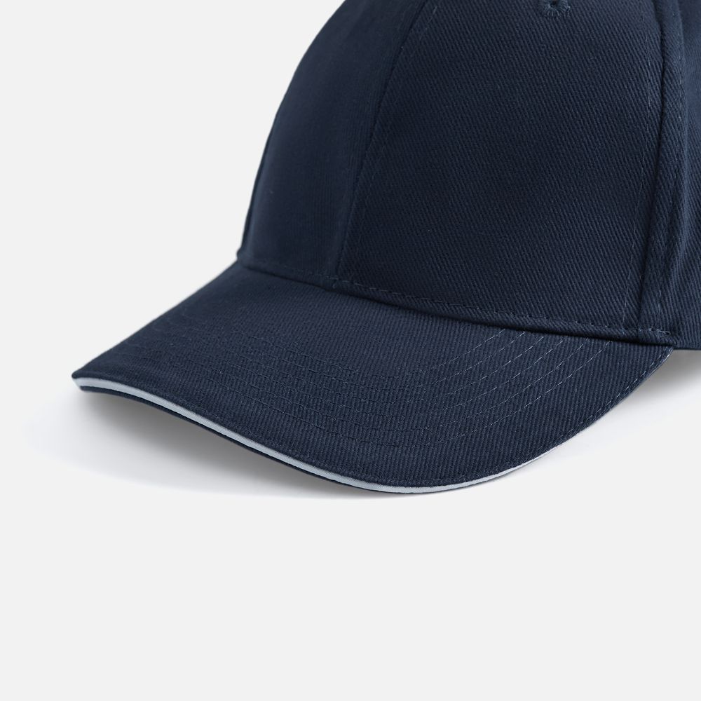 Бейсболка Buffalo, темно-синяя с белым-1