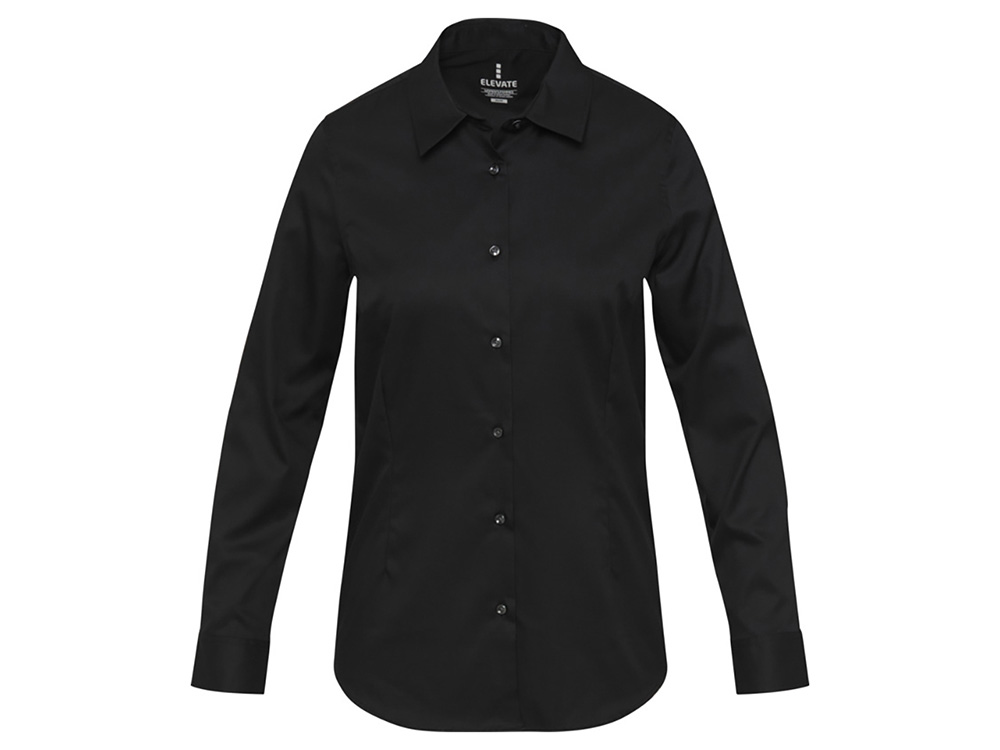 Citrine женская рубашка из твила - сплошной черный-1