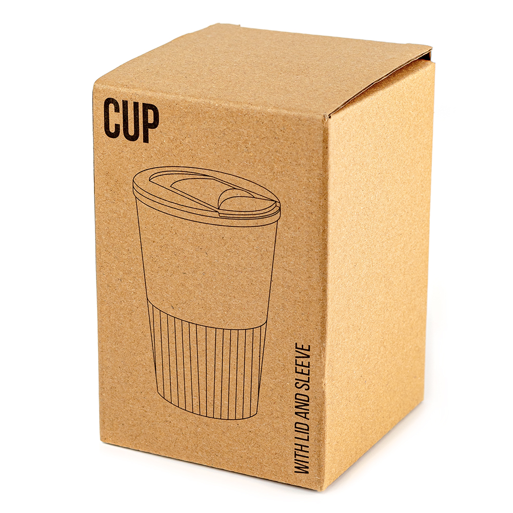 Термостакан пластиковый Wavy с манжетой, Красный-3