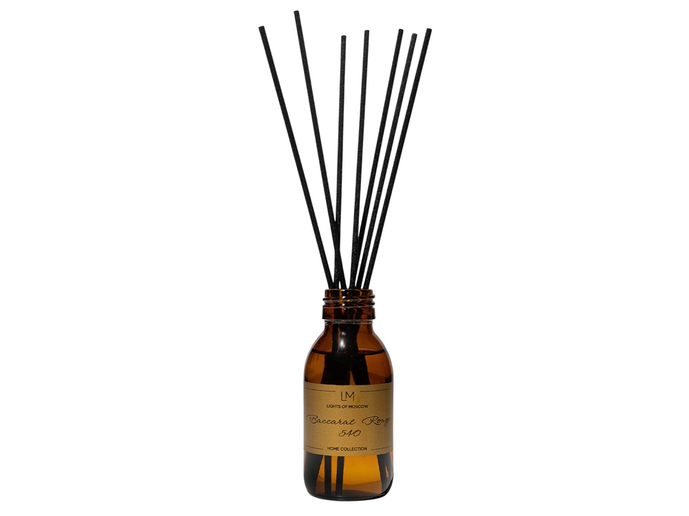 Ароматический диффузор с палочками, Баккарат: жасмин и миндаль, амбра, 100 мл-0