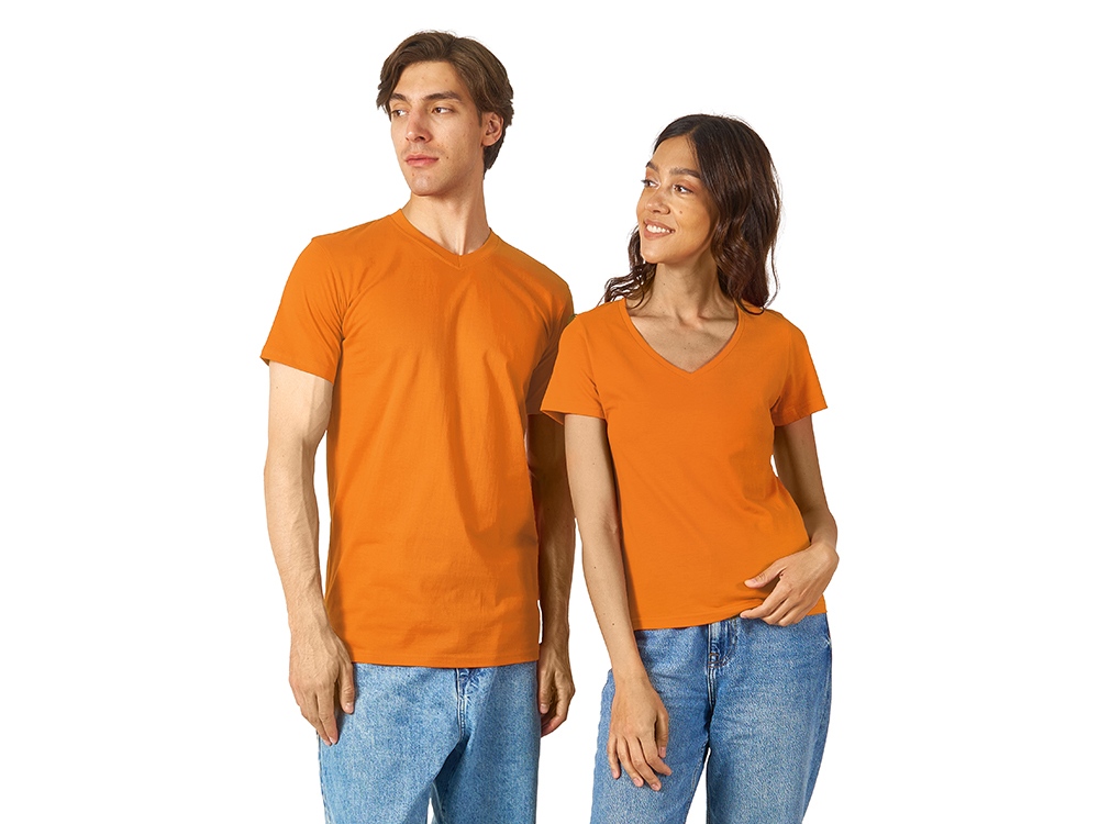 Футболка Heavy Super Club женская с V-образным вырезом, оранжевый-4