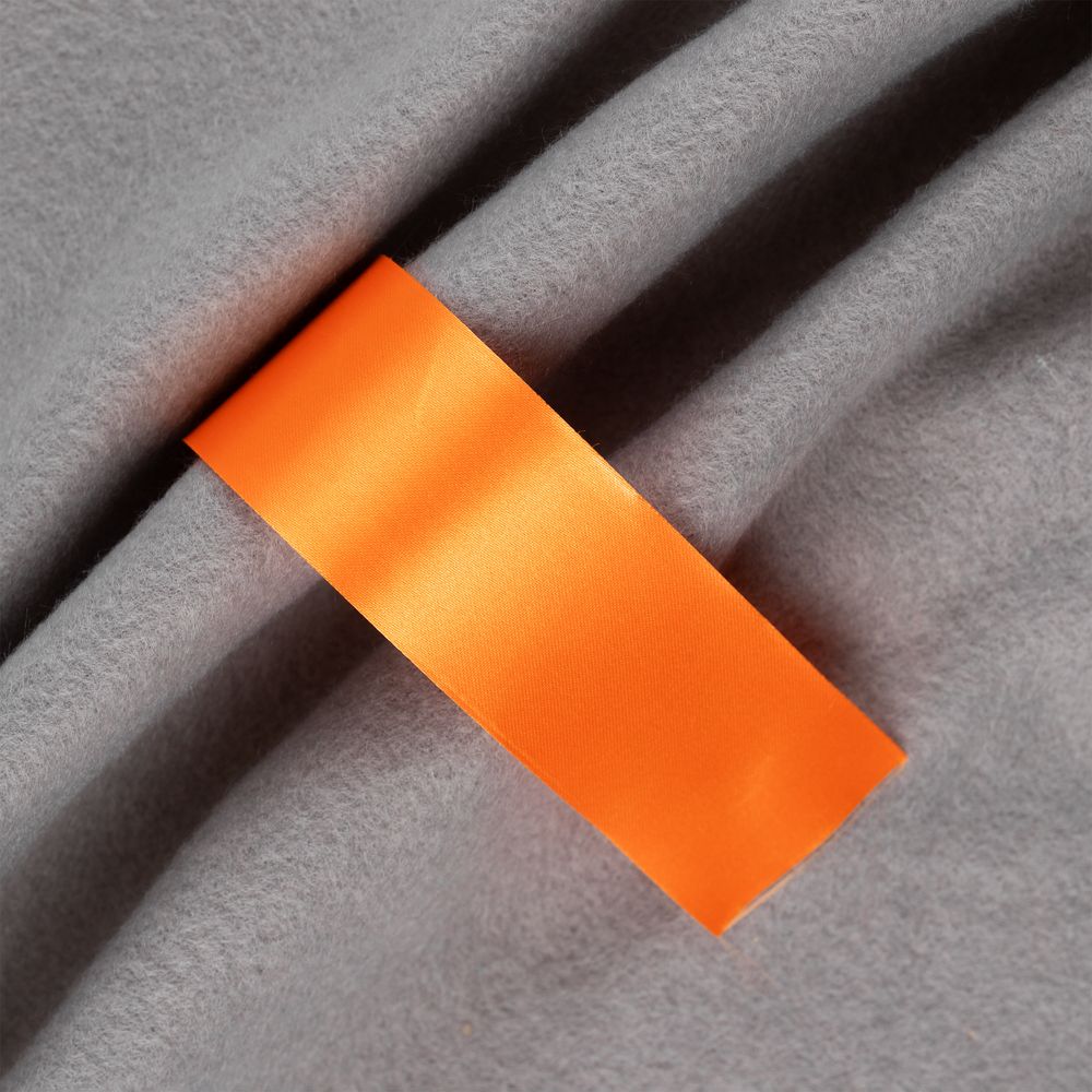 Лента сатиновая Satin 35 S, оранжевая, 50 см-1