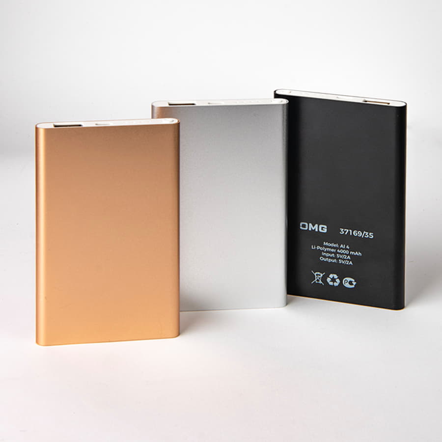 Универсальный аккумулятор Al 4 (4000 мАч), серебристый, 11х6.9х0,98 см, серебристый-3