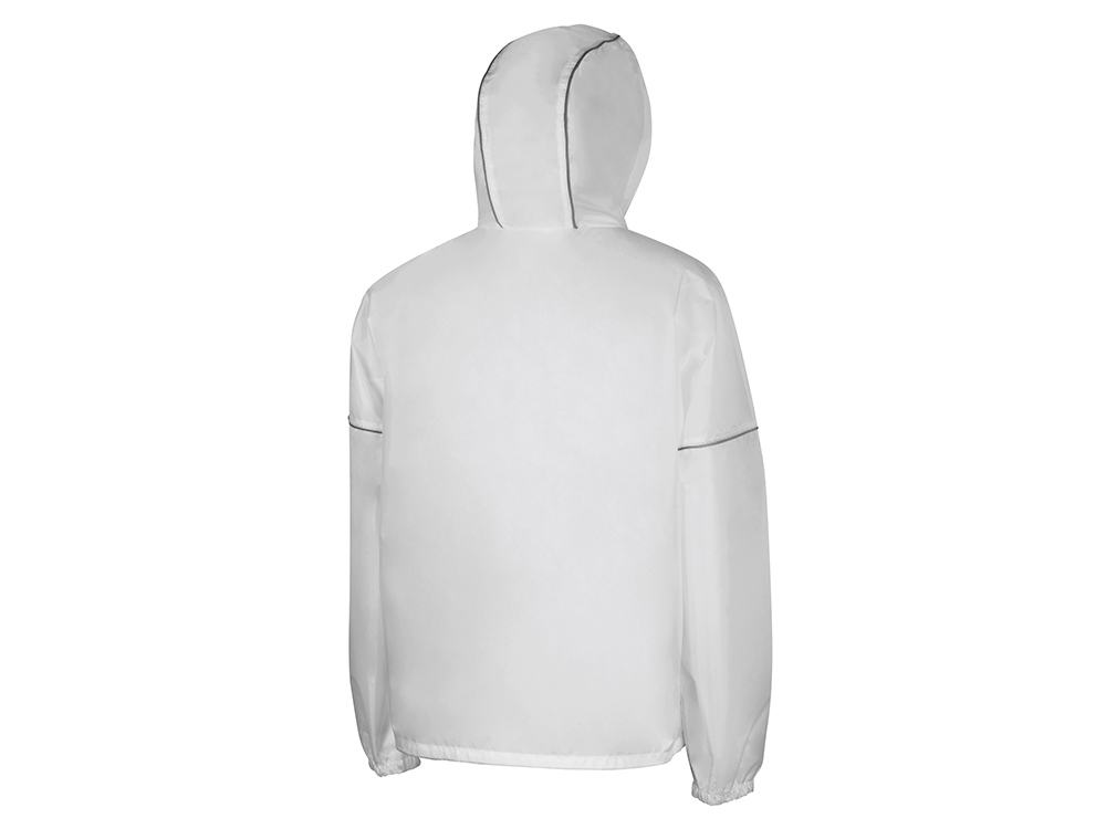 Короткий дождевик Tornado со светоотражающими элементами, белый-1