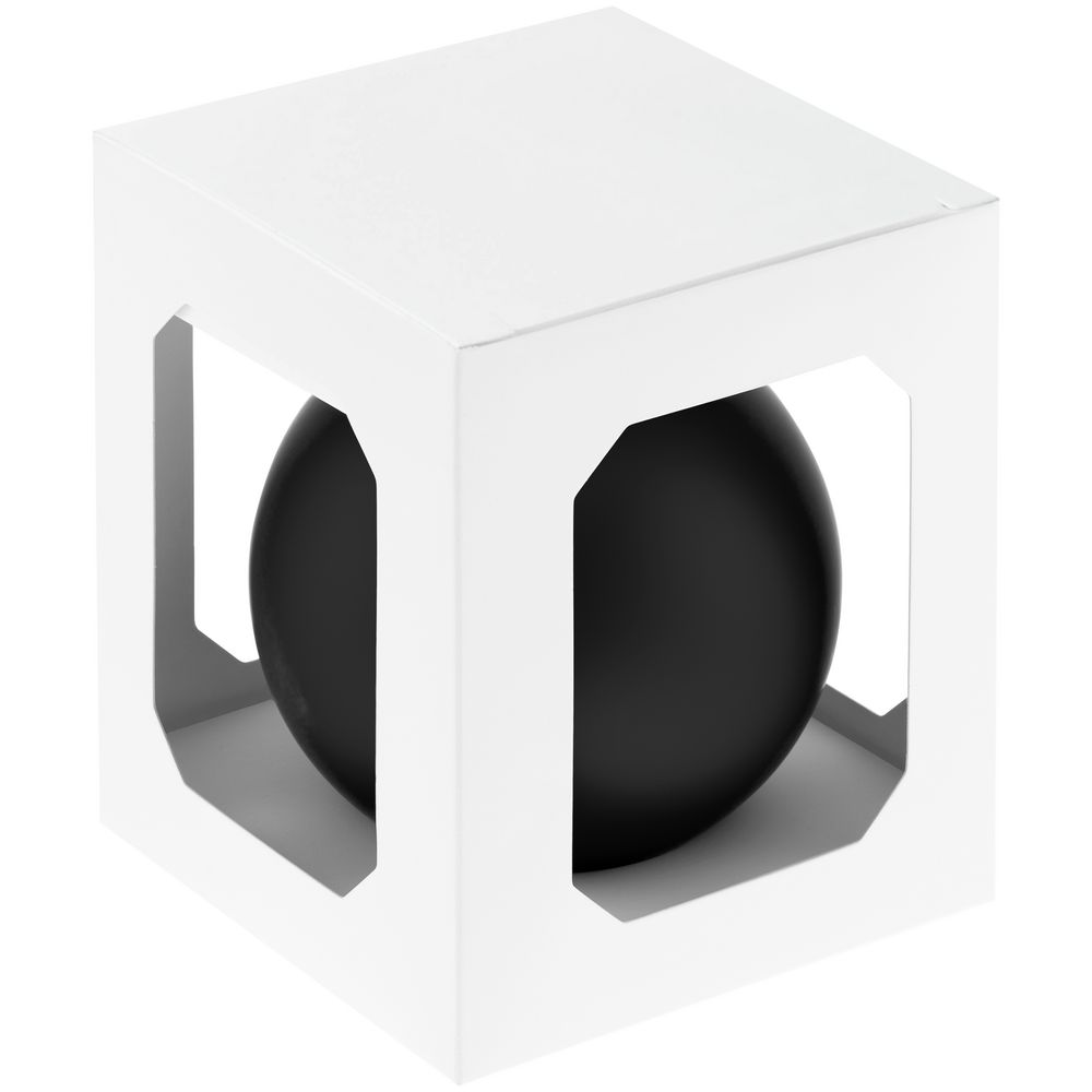 Елочный шар Finery Matt, 10 см, матовый черный-3