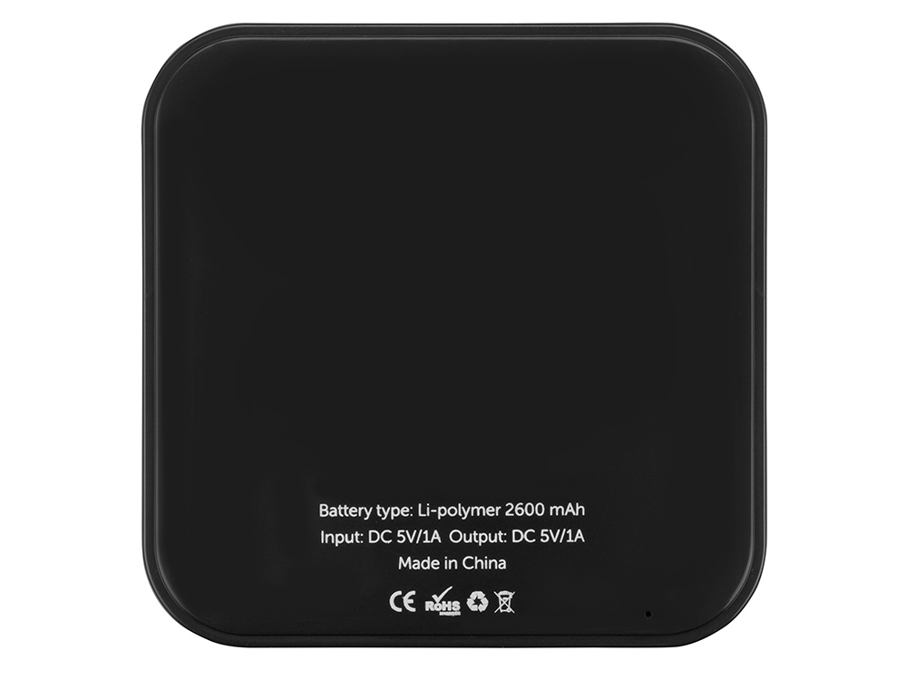Портативное зарядное устройство (power bank) Квадрум, 2600 mAh, черный-6