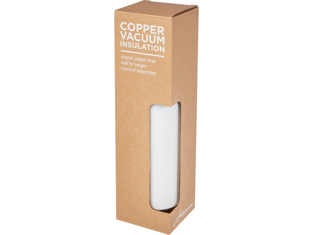 Спортивная бутылка Thor объемом 750 мл с медной обшивкой и вакуумной изоляцией, белый-6