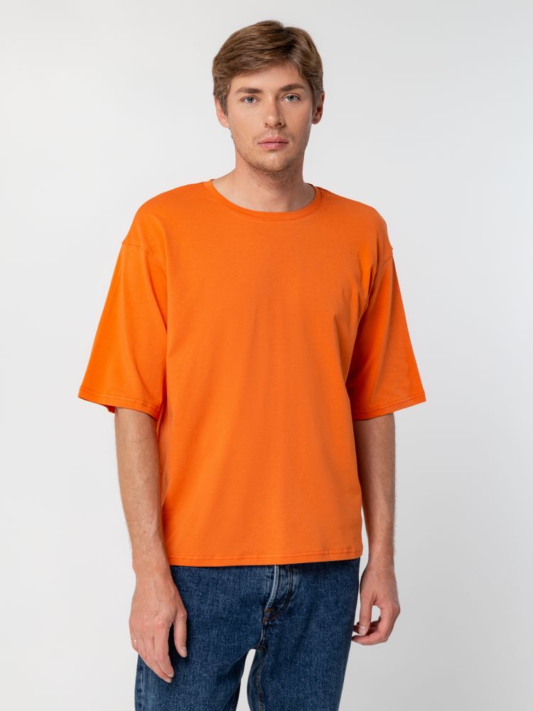 Футболка унисекс оверсайз Street Vibes, оранжевая-1
