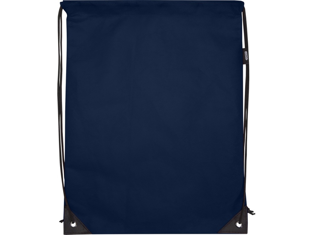 Рюкзак-мешок  на шнурке Evergreen из переработанного нетканого материала, синий navy-1