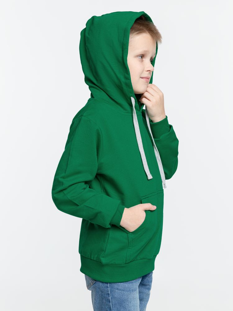 Толстовка с капюшоном детская Kirenga Kids, зеленая-4